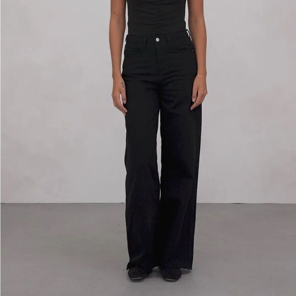 WeWoreWhat • Black wide leg jeans - Picture 2 of 7
